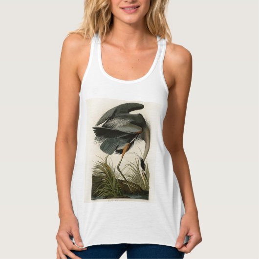Audubon Grote Blauwe Heron moerasvogel Tanktop (Voorkant)
