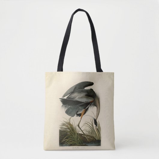 Audubon Grote Blauwe Heron moerasvogel Tote Bag (Voorkant)