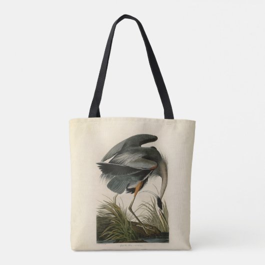 Audubon Grote Blauwe Heron moerasvogel Tote Bag (Achterkant)