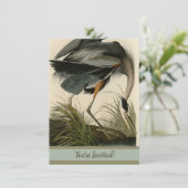 Audubon Grote Blauwe Reiger Moeras Vogel Kaart (Staand voorkant)