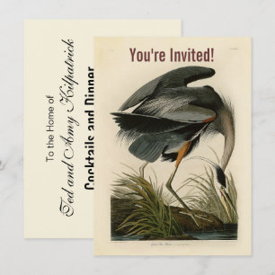 Audubon Grote Blauwe Reiger Moeras Vogel Kaart