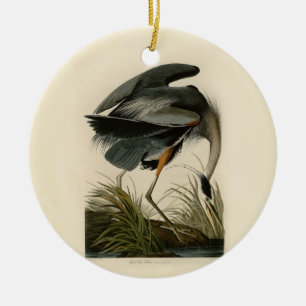 Audubon Grote Blauwe Reiger Moeras Vogel Keramisch Ornament
