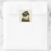 Audubon Grote Blauwe Reiger Moeras Vogel Vierkante Sticker (Tas)