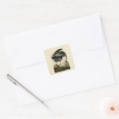 Audubon Grote Blauwe Reiger Moeras Vogel Vierkante Sticker (Envelop)