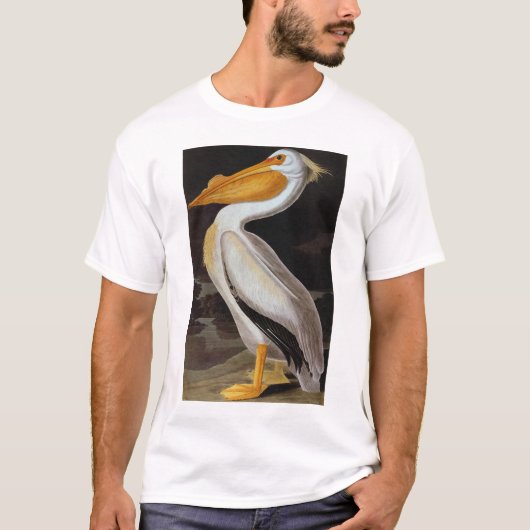 Audubon: Grote witte pelikaan T-shirt (Voorkant)