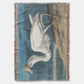 Audubon Grote Witte Reiger: Vintage Kustvogel Deken (Voorkant Verticaal)