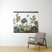 Audubon Heron Bird Wildlife Collage Wall Tapestry Wandkleed (In Situ (horizontaal))