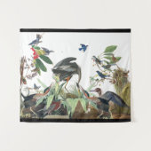 Audubon Heron Bird Wildlife Collage Wall Tapestry Wandkleed (Voorkant (horizontaal))