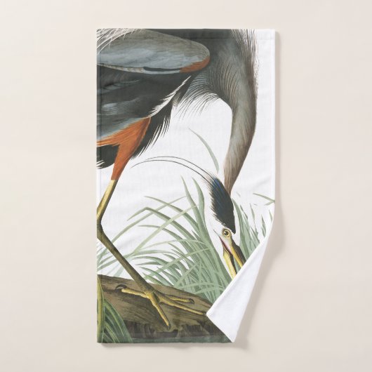 Audubon Heron Bird Wildlife Wetland Bath Towel Set Bad Handdoek (Handdoek)