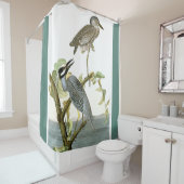 Audubon Heron Birds Animal Wetlands Shower Curtain Douchegordijn (In situ)