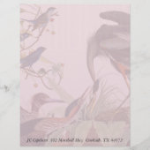 Audubon Heron Birds Collage Stationery Letterhead (Voorkant)
