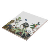 Audubon Heron Birds Wildlife Collage Tile Tegeltje (Zijkant)