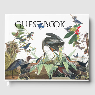 Audubon Heron Collage Birds Wildlife Gastboek Gastenboek