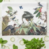 Audubon Heron Loon Bluebird Bird Kitchen Towel Theedoek (Gevouwen)