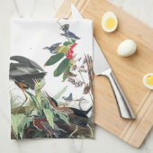 Audubon Heron Loon Bluebird Bird Kitchen Towel Theedoek (Quarter Fold)