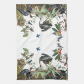Audubon Heron Loon Bluebird Bird Kitchen Towel Theedoek (Verticaal)