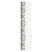Audubon Heron Song Birds Flowers Table Runner Korte Tafelloper (Voorkant)