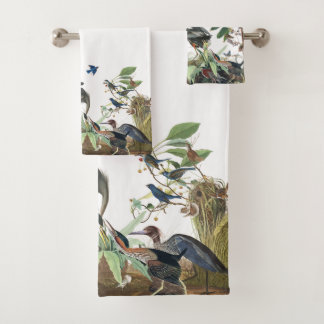 Audubon Herons Loon Bluebird Birds Bath Towel set Bad Handdoek