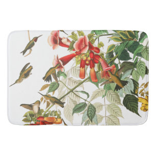 Audubon Hummingbird Birds Wildlife Floral Bath Mat