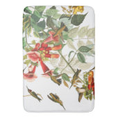Audubon Hummingbird Birds Wildlife Floral Bath Mat (Voorkant Verticaal)