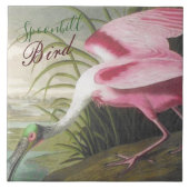  Audubon Illustration Spoonbill Bird Tegeltje (Voorkant)