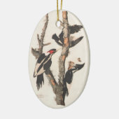 Audubon Ivory-Bled Woodpecker Keramisch Ornament (Links)