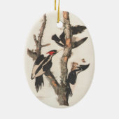 Audubon Ivory-Bled Woodpecker Keramisch Ornament (Achterkant)