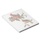 Audubon kardinaal paar in wilde amandelboom notitieblok (Schuin)