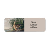 Audubon langsnavelige krulvogel etiket (Voorkant)