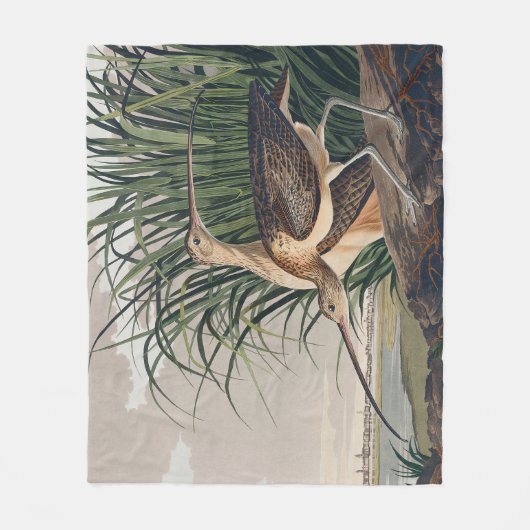 Audubon langsnavelige krulvogel fleece deken (Voorkant)