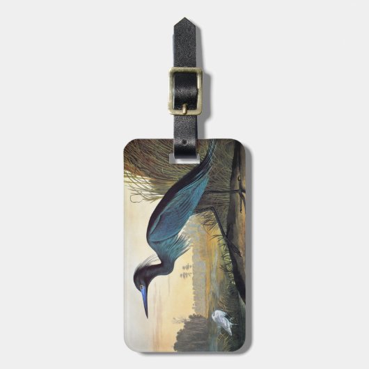 Audubon: Little Blue Heron Bagagelabel (Voorkant verticaal)