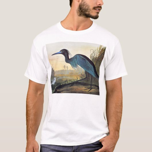 Audubon: Little Blue Heron T-shirt (Voorkant)