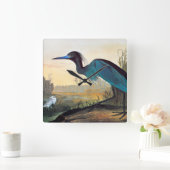 Audubon: Little Blue Heron Vierkante Klok (Huis)