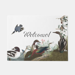 Audubon Loon Duck Ibis Birds Welcome Doormat Deurmat