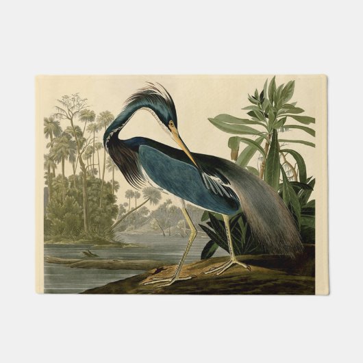 Audubon Louisiana Heron Birds America Art Deurmat (Voorkant)