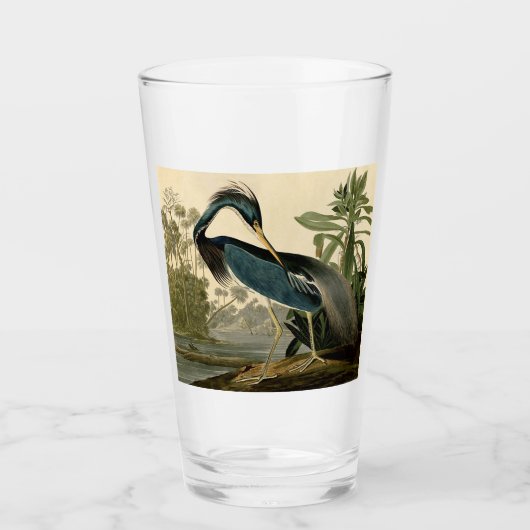 Audubon Louisiana Heron Birds America Art Glas (Voorkant)