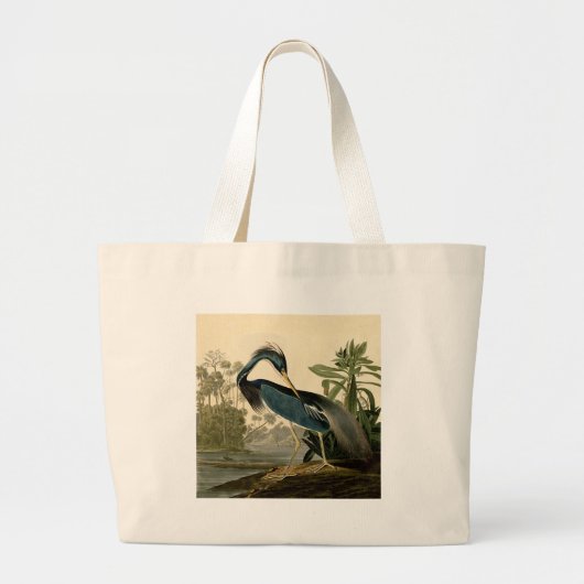 Audubon Louisiana Heron Birds America Art Grote Tote Bag (Voorkant)