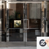 Audubon Louisiana Heron Birds America Art Raamsticker (Kantoordeur)