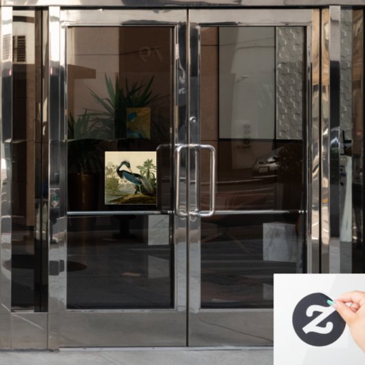 Audubon Louisiana Heron Birds America Art Raamsticker (Kantoordeur)