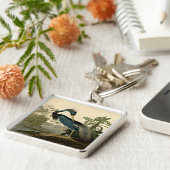 Audubon Louisiana Heron Birds America Art Sleutelhanger (Zijkant)