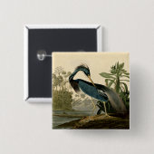 Audubon Louisiana Heron Birds America Art Vierkante Button 5,1 Cm (Voorkant /achterkant)
