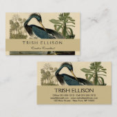 Audubon Louisiana Heron Birds America Art Visitekaartje (Voorkant / Achterkant)