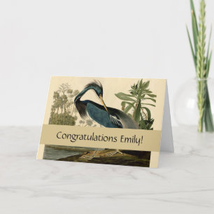 Audubon Louisiana Reiger Vogels Amerika Kunst Kaart