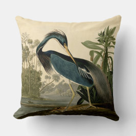 Audubon Louisiana Reiger Vogels Amerika Kunst Kussen