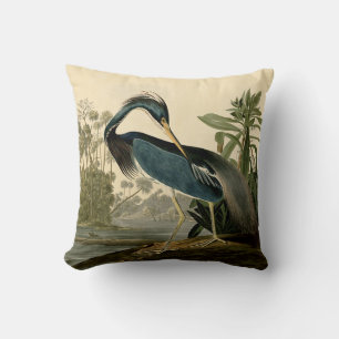 Audubon Louisiana Reiger Vogels Amerika Kunst Kussen