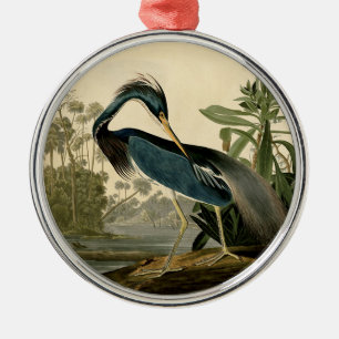 Audubon Louisiana Reiger Vogels Amerika Kunst Metalen Ornament