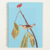 Audubon Louisiana Water Thrush Bird with Flower Planner (Voorkant)