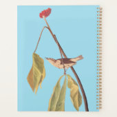 Audubon Louisiana Water Thrush Bird with Flower Planner (Achterkant)