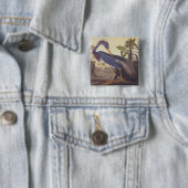 Audubon Lousiana Heron over kustmarsland Vierkante Button 5,1 Cm (In situ)