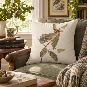 Audubon Magnolia Zanger Plaat 50 Vintage Vogel Kussen